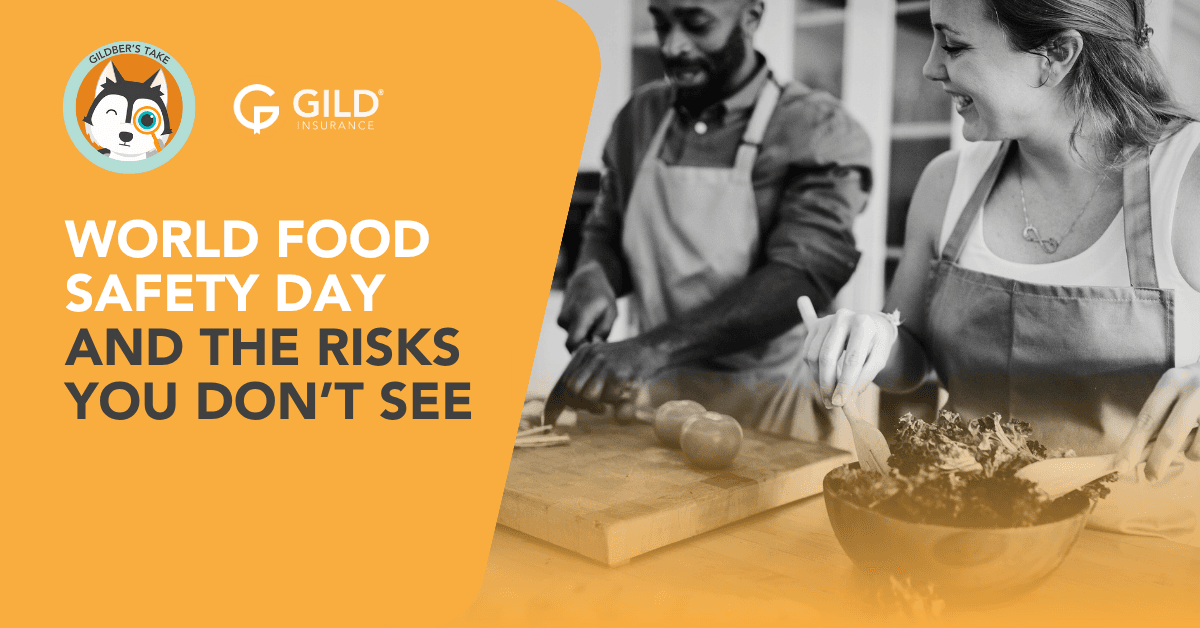 Two people preparing food safely to promote food safety compliance