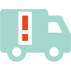 A truck with a ! showing uninsured motorists.