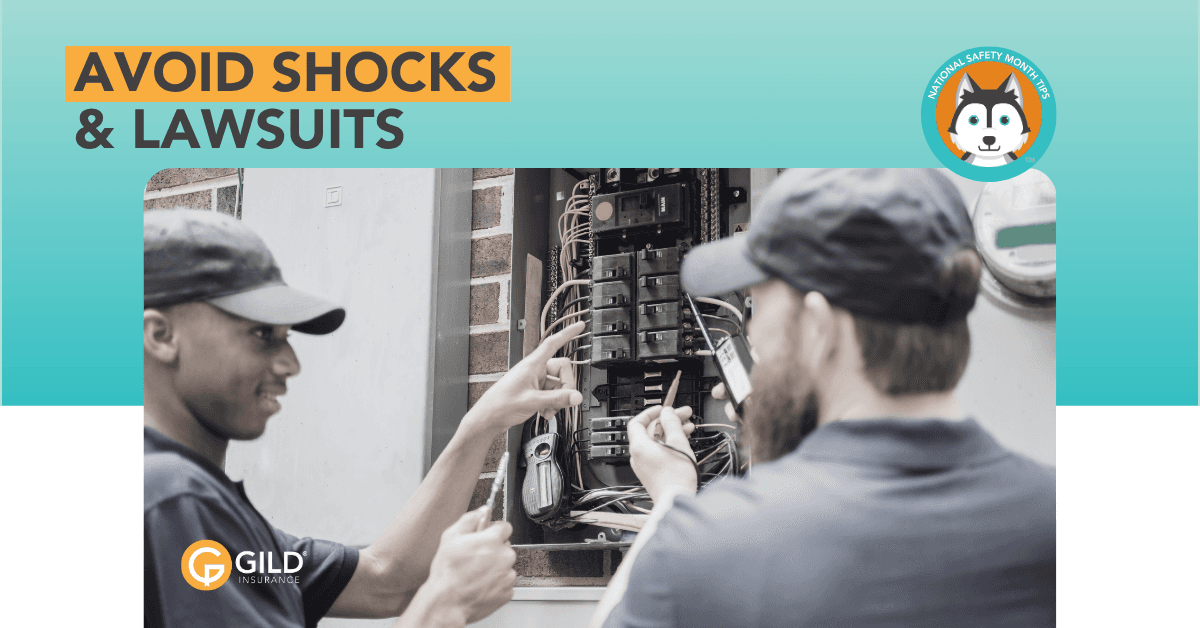 Two electricians working together to show to stay Safe as an Electrician
