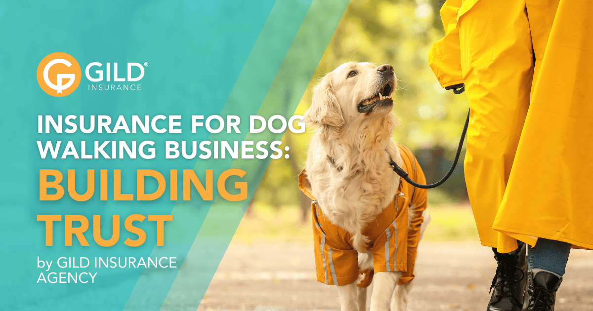 A dog walker walking a dog representing the need for insurance for dog walking business