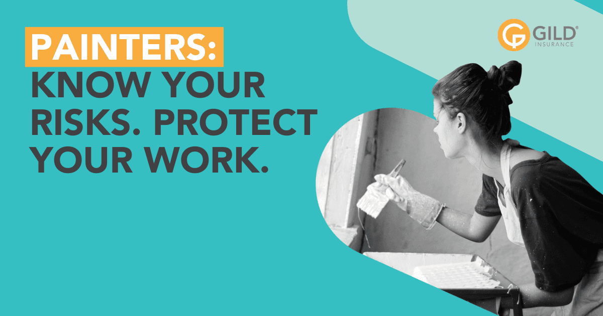 a woman painting with insurance for painting business