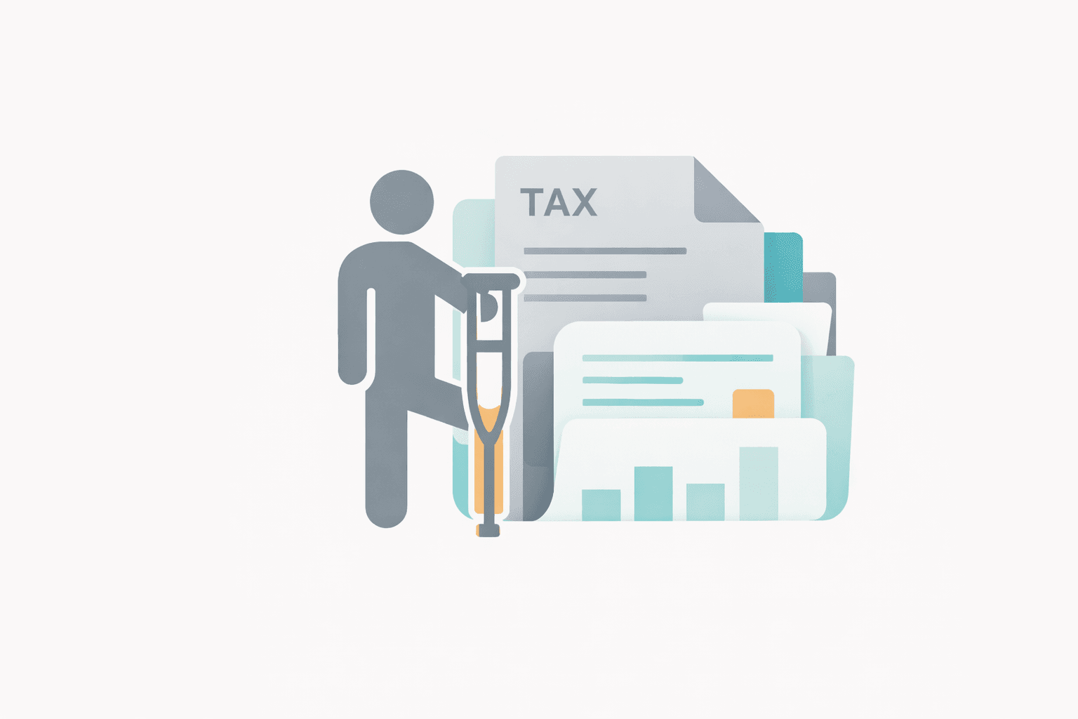 An injured workers and a tax filing showing how does workers' comp affect tax return