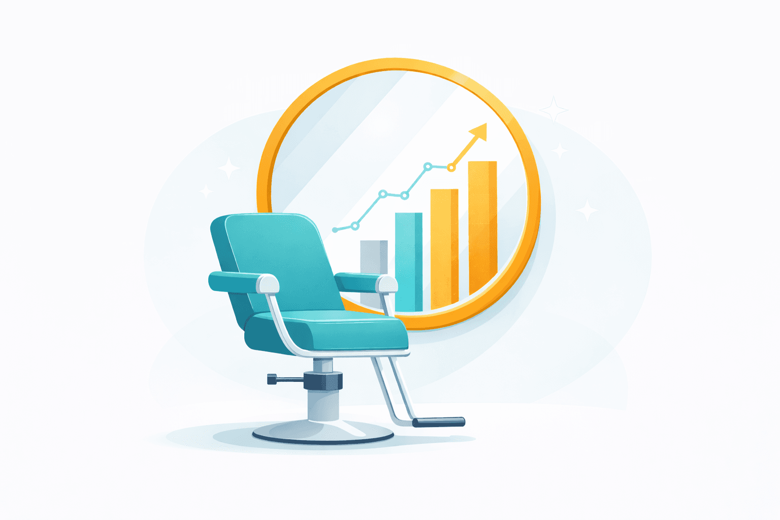 how to run a salon business showing a chair and a mirror